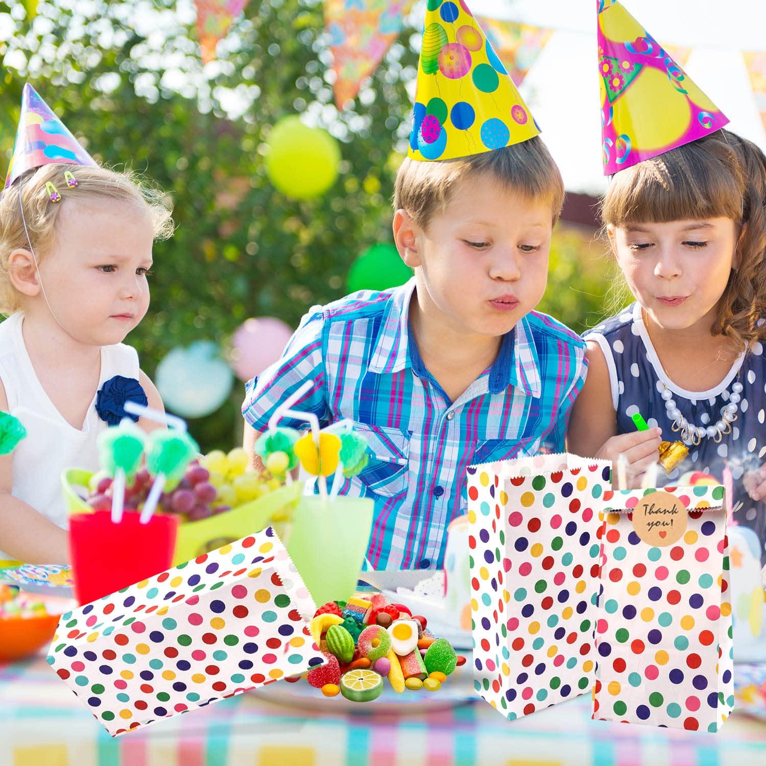 Túi đựng quà sinh nhật 35 chiếc, túi giấy chấm nhiều màu Túi đựng kẹo trẻ em Túi đựng quà cho sinh nhật, ngày lễ, đám cưới, giáng sinh