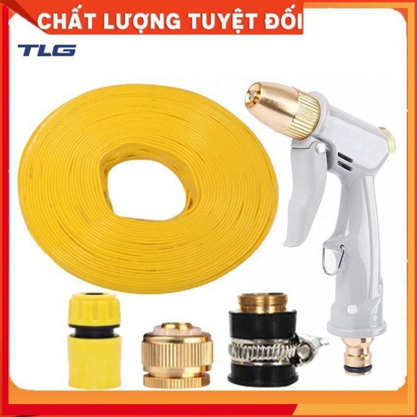 Bộ dây vòi xịt nước tưới cây rửa xe,tăng áp 3 lần, loại 7-10m 206846