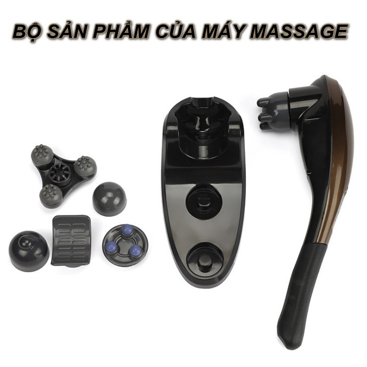 Máy massage không dây 6 đầu massage đa năng nguồn pin sạc 1800mAh