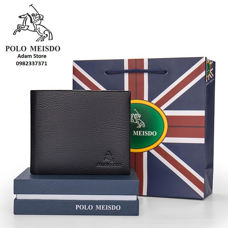 Ví Da Bò Nam Cao Cấp Hàng Hiệu POLO MEISDO Full Hộp Phù Hợp Làm Quà Biếu Tặng Sinh Nhật Bảo Hành 2 Năm