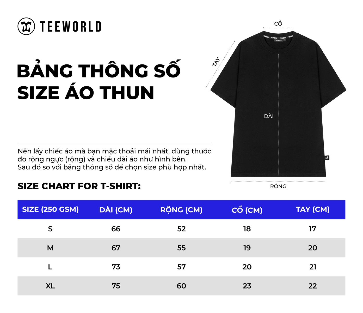 Áo Thun Local Brand Teeworld Flex Unisex Nam Nữ Form Rộng