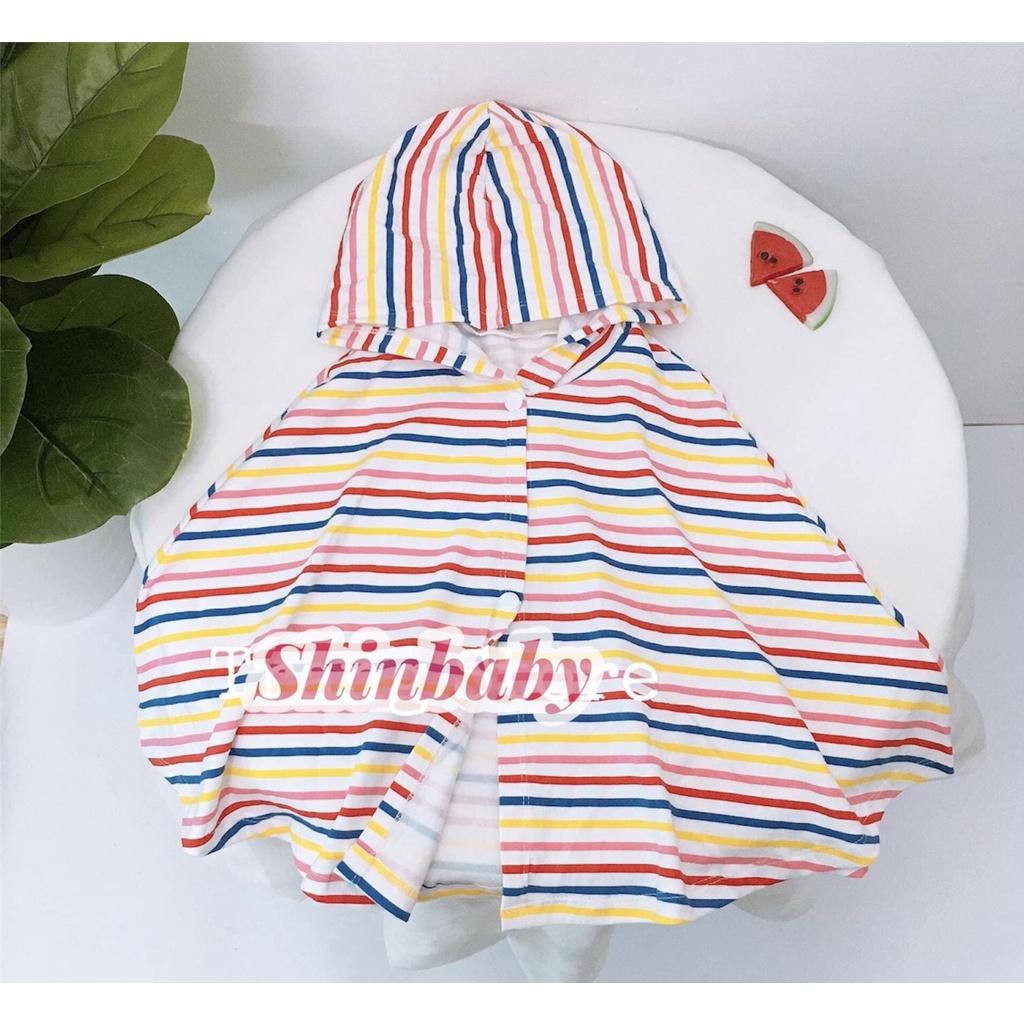 Áo choàng cánh dơi chống nắng, che gió cho bé nhiều hoạ tiết dễ thương chất vải thun cotton mềm mát (3-15kg)