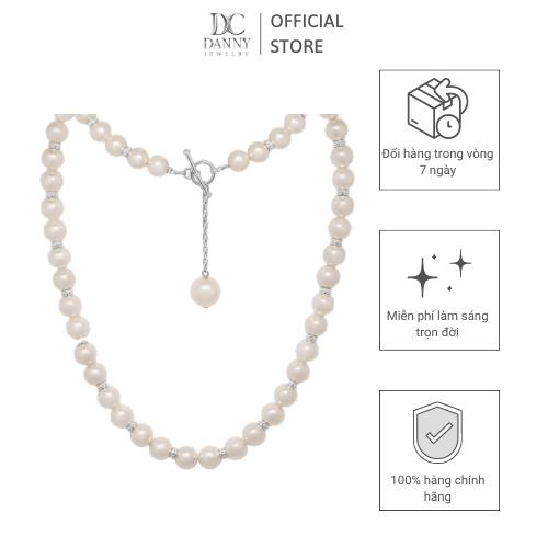 Vòng Cổ Danny Jewelry Ngọc Ốc Phối Bạc 925 Xi Rhodium D6235100012