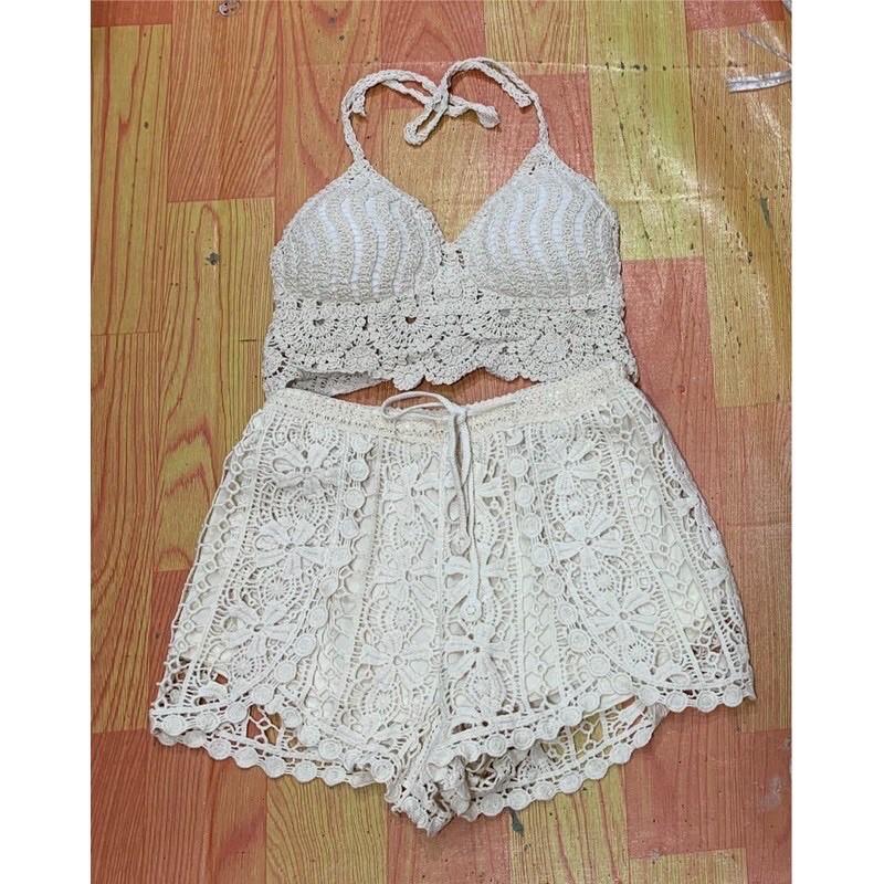 Set bikini ren đi biển 2 món có bán rời