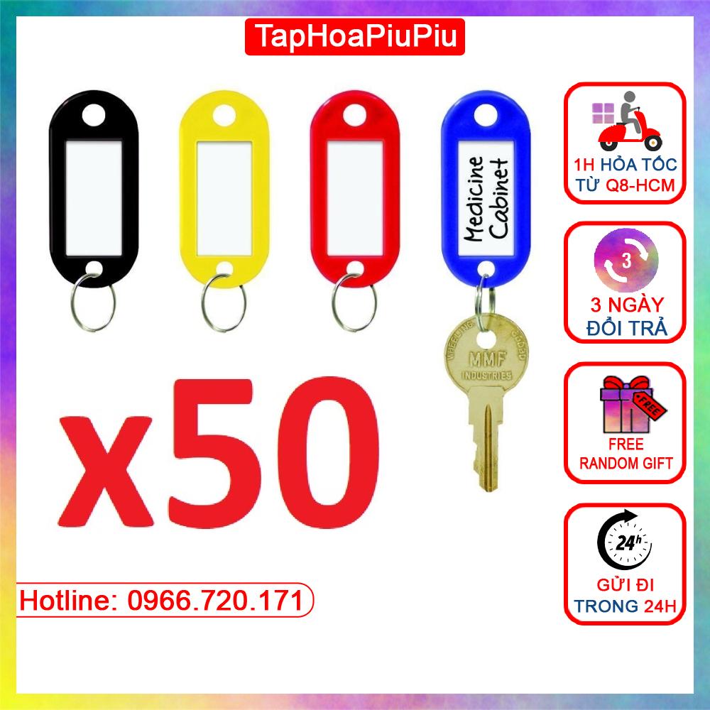 50 MÓC KHÓA THẺ GHI CHÚ HÀNH LÝ, ĐÁNH DẤU CHÌA KHÓA, THẺ TÊN NAME TAG GHI THÔNG TIN