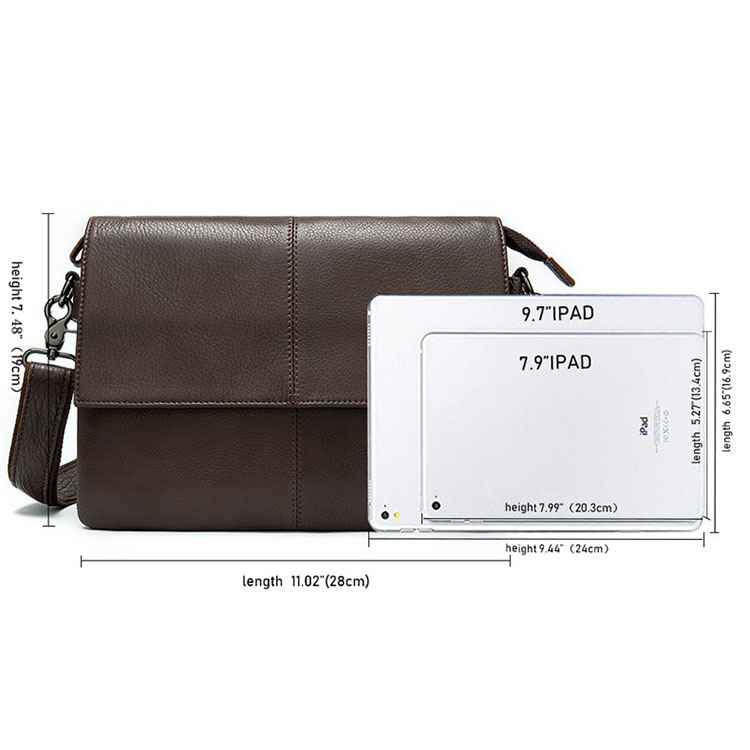 Túi ví đeo chéo da bò cao cấp BHM82298 Clutch cầm tay - Túi đeo vai nam da thật