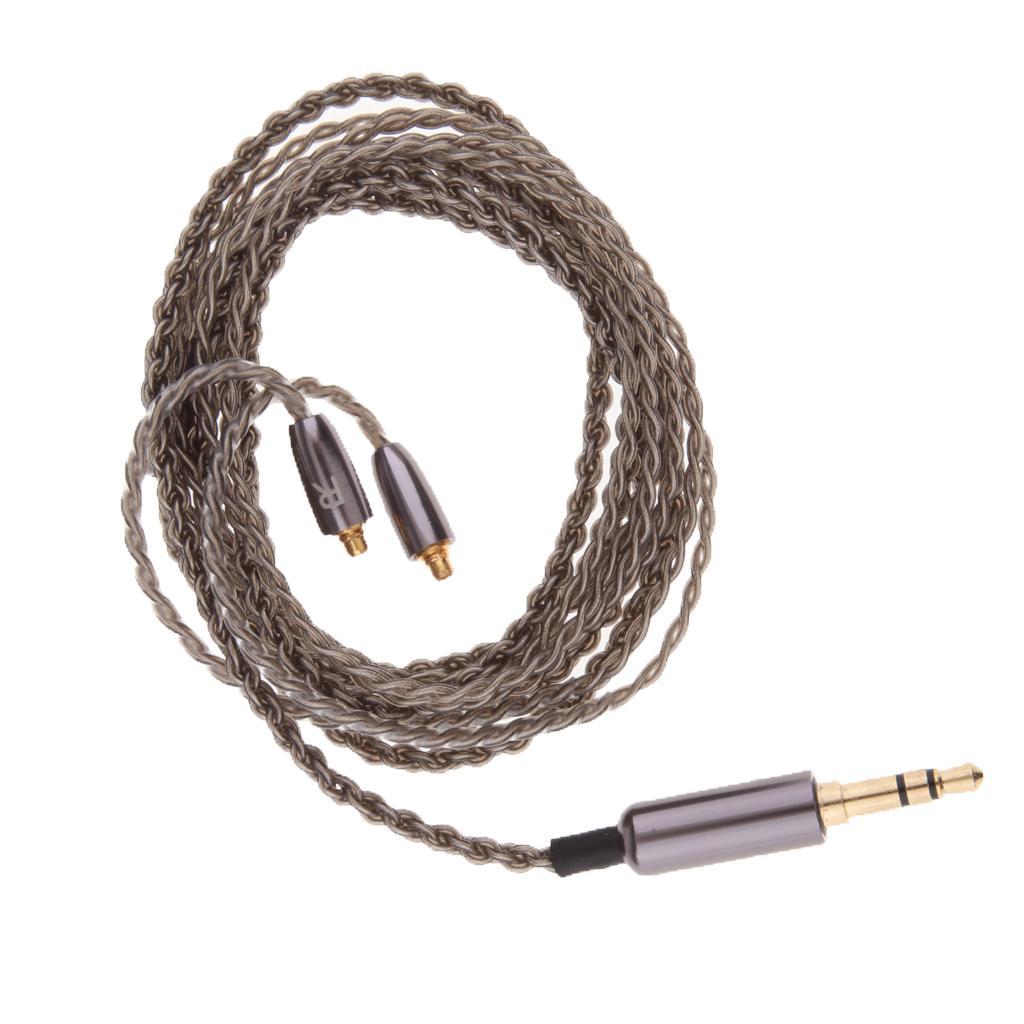 Copper Stereo Audio Cable with 3.5mm Plug MMCX Interface Replacement Cable for Shure SE215 SE315 SE846 SE535 SE425 UE900