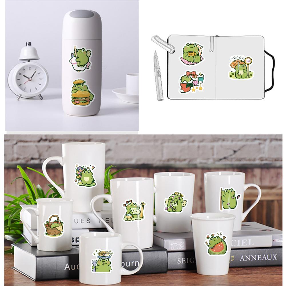 Sticker ẾCH MẬP hoạt hình cute trang trí mũ bảo hiểm,guitar,ukulele,điện thoại,sổ tay,laptop-mẫu S98