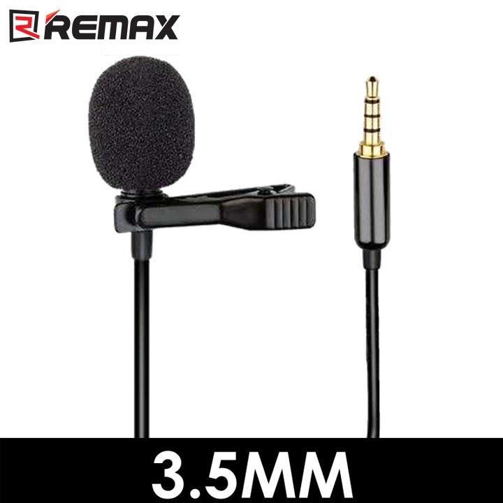 Micro ghi âm - thu âm cho điện thoại REMAX K06 Jack 3.5mm có kẹp cài áo - Hàng Nhập Khẩu