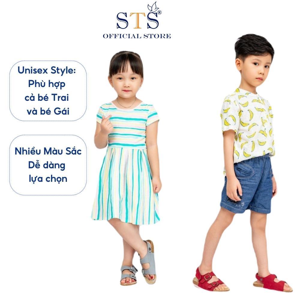 Dép Trẻ Em Đế Trấu DA BÒ THẬT NGUYÊN TẤM Bioline quai ngang hàng cao cấp xuất khẩu mã STKID02 BH 6 tháng