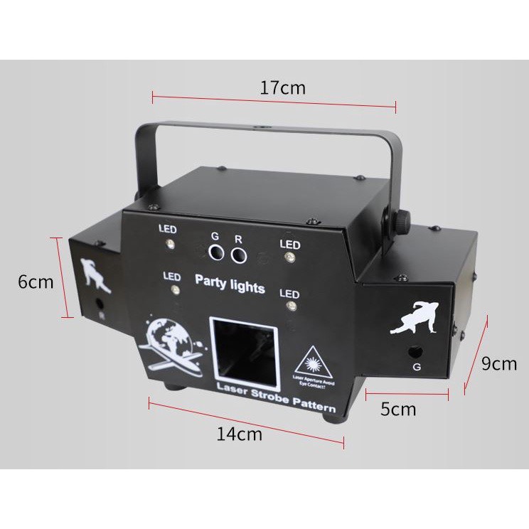 Đèn Laser 3D- 4IN1 Quét Tia, Vẽ Hình, Chớp Flash, Laser Hoa Nháy Theo Nhạc Cao Cấp - Đèn Bay Phòng, Vũ Trường, Karaoke