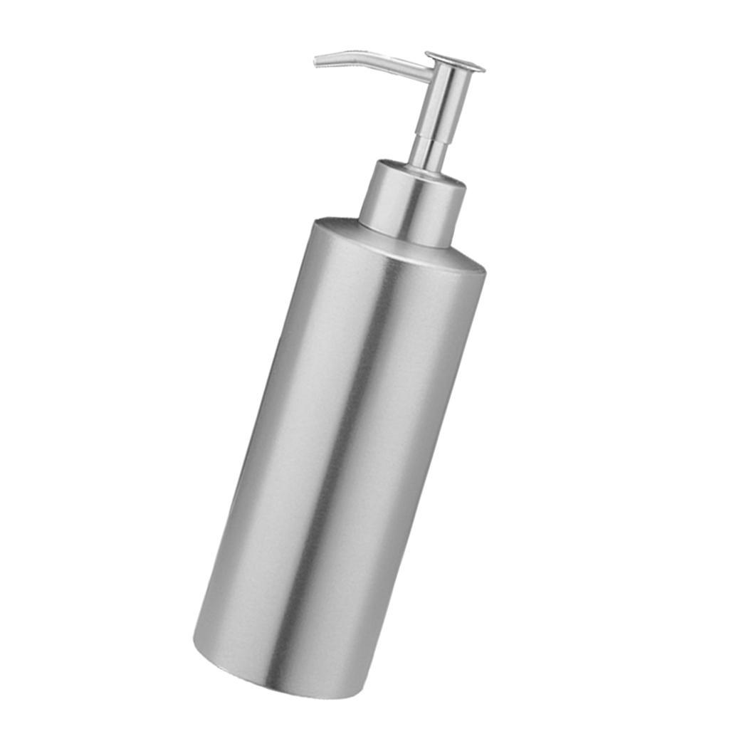 Silver Countertop Soap Dispensers Lotion Bottle with Rust Proof Stainless Steel Pump, Lotion/Soap Dispenser for Kitchen or Bathroom