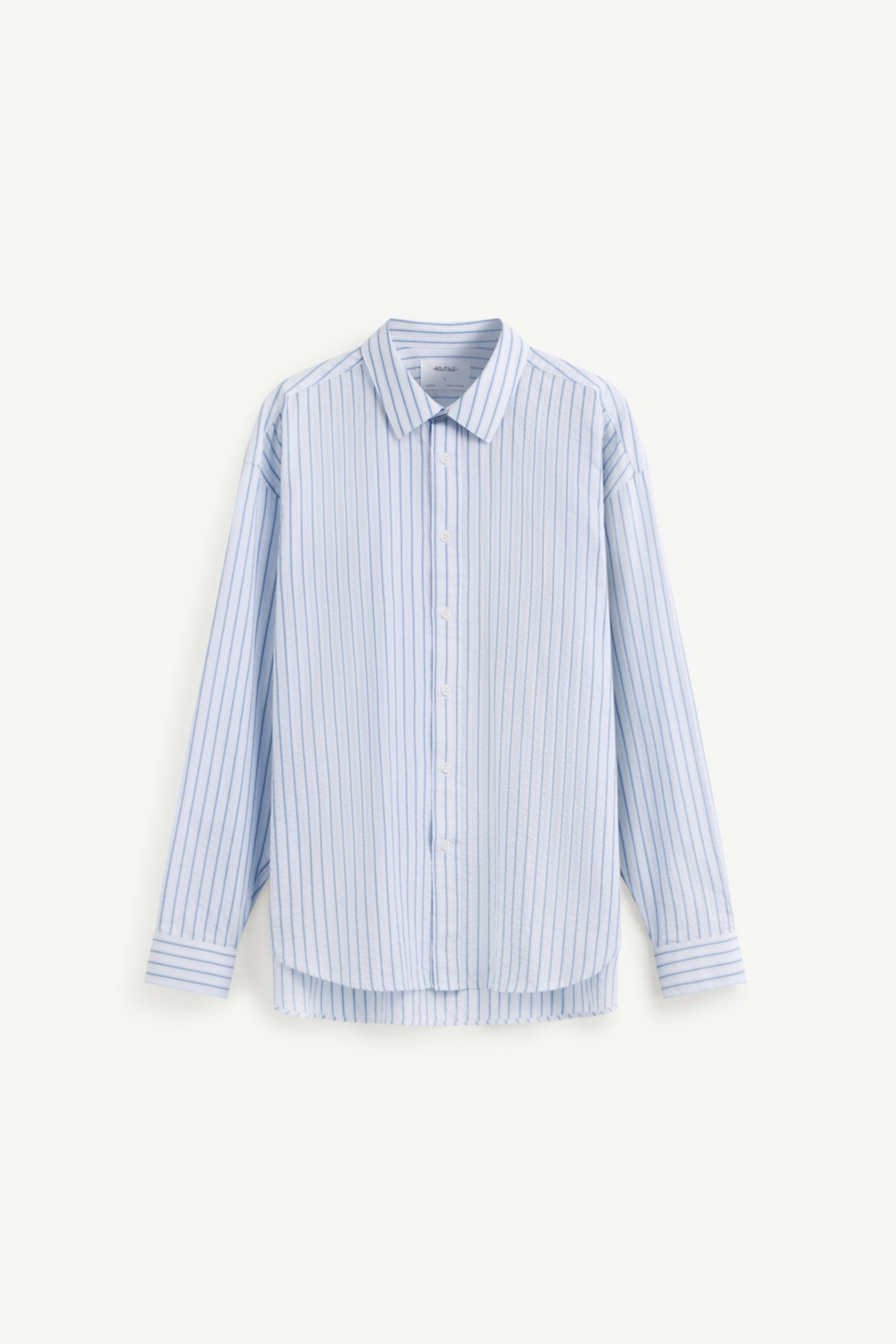 Áo Sơ Mi ROUTINE Nam Tay Dài Kẻ Sọc 100% Cotton Form Loose - 10S24SHL003 | LASTORE MENSWEAR