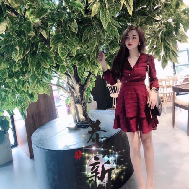 Đầm tầng tay dài bigsize