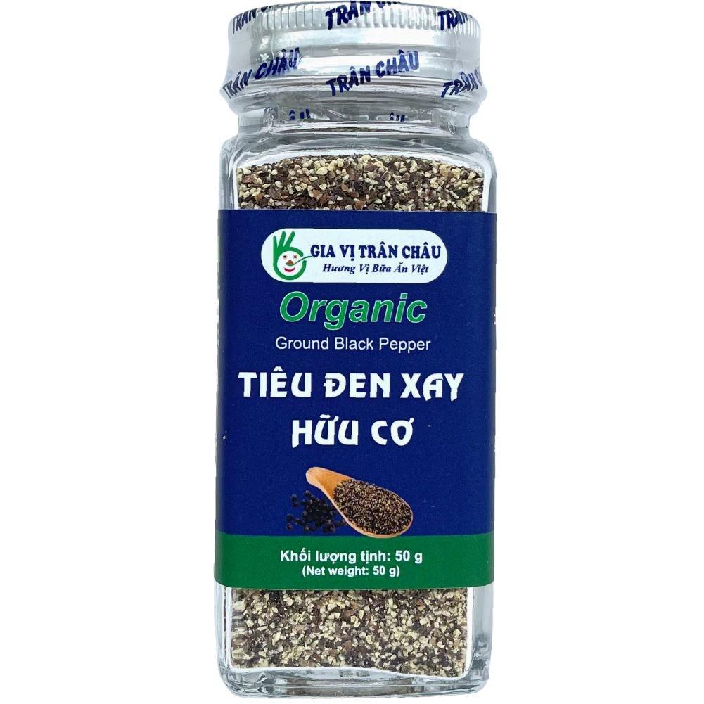 Tiêu đen xay hữu cơ Trân Châu hũ 50g