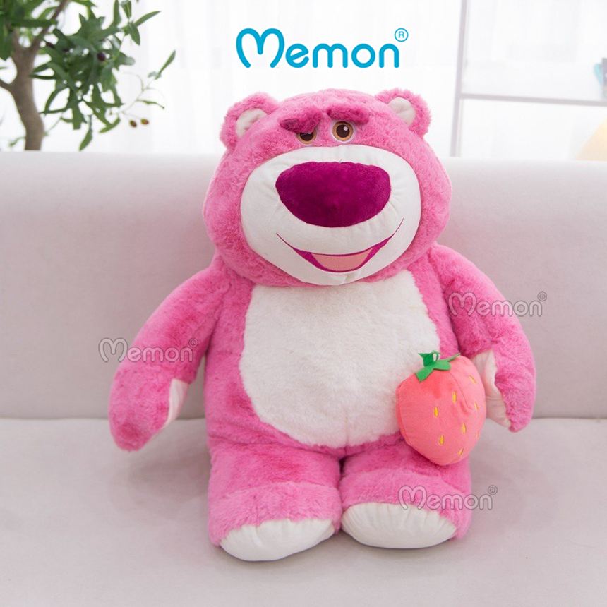 Gấu Bông Lotso Hugging Bear Cầm Dâu 35cm-70cm Cao Cấp Memon