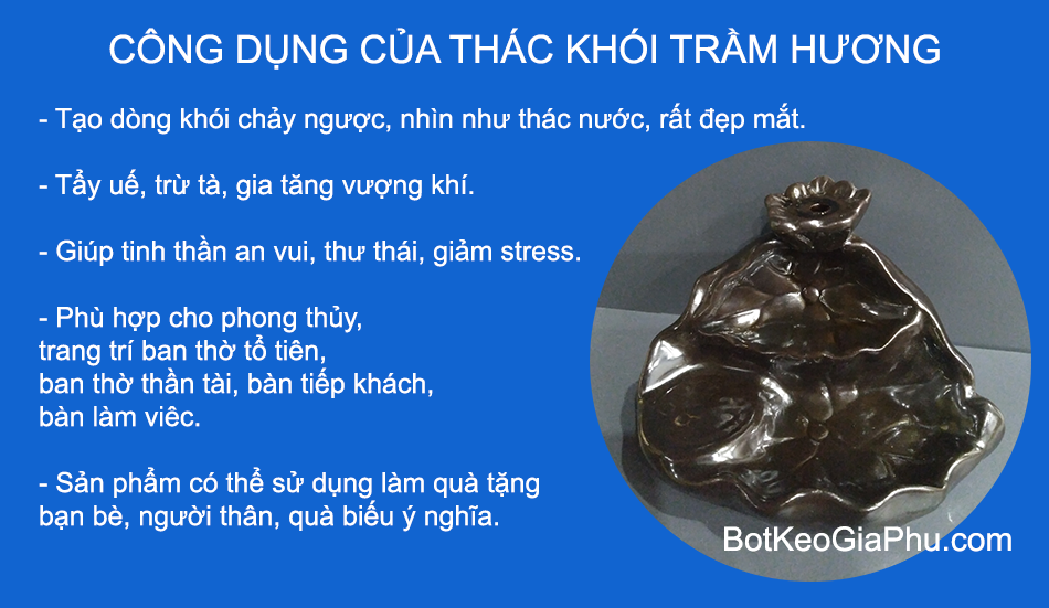 1 Bộ thác khói trầm hương CAO CẤP
