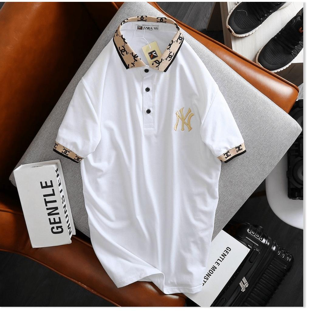 ÁO THUN NAM CỔ BẺ CỰC ĐẸP , HỌA TIẾT THÊU SIÊU CHẤT KME FASHION