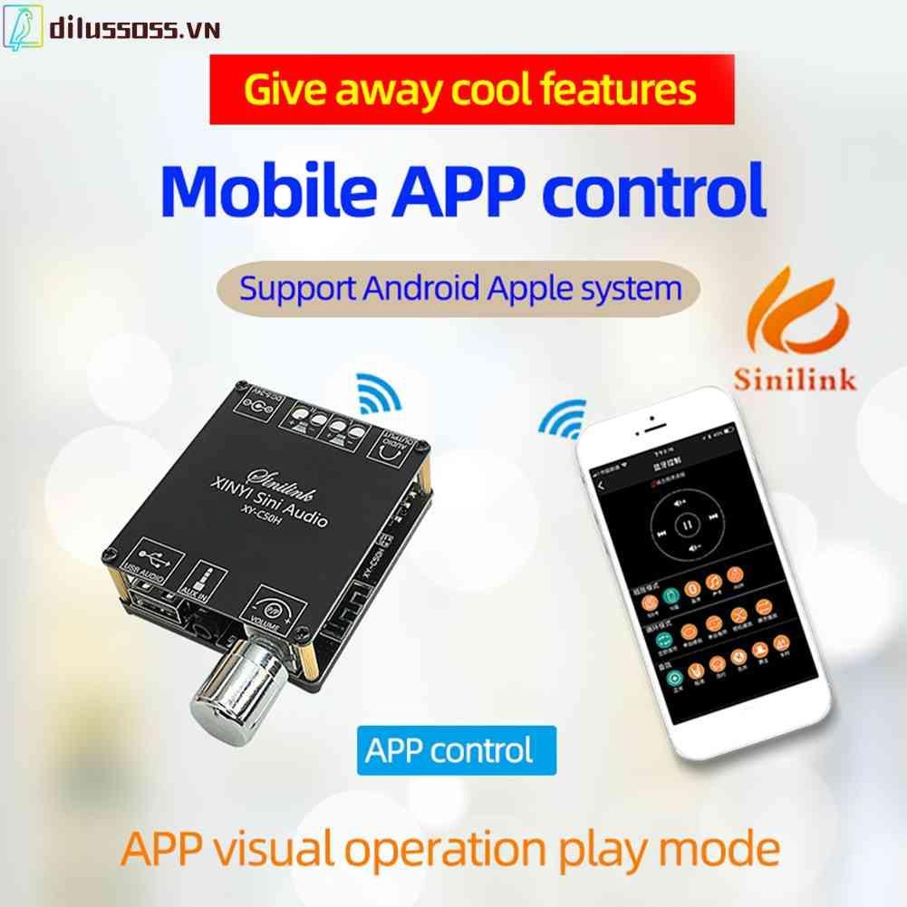 Bảng Mạch Khuếch Đại Âm Thanh Kỹ Thuật Số Không Dây XY-C50H 50Wx2 APP