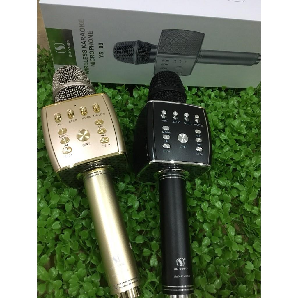 Mic Hát Karaoke Bluetooth YS93 Dùng Hát Tại Nhà Hoặc Livetream