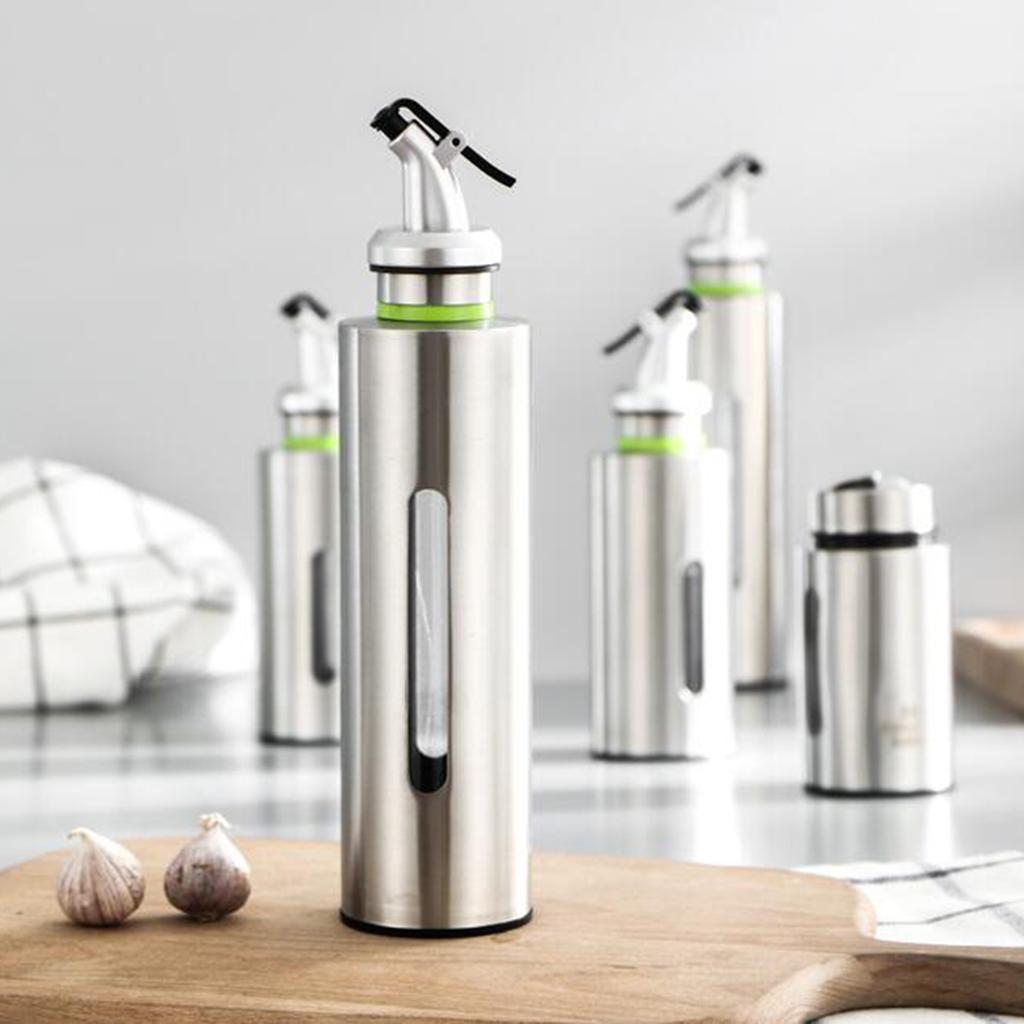 2 Pieces Vinegar Dispenser Pourer Bottle Olive Oil Container Safe Durable