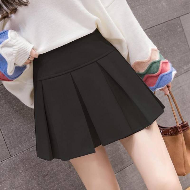 Chân váy ngắn xếp ly to dáng chữ A thời trang Milofa