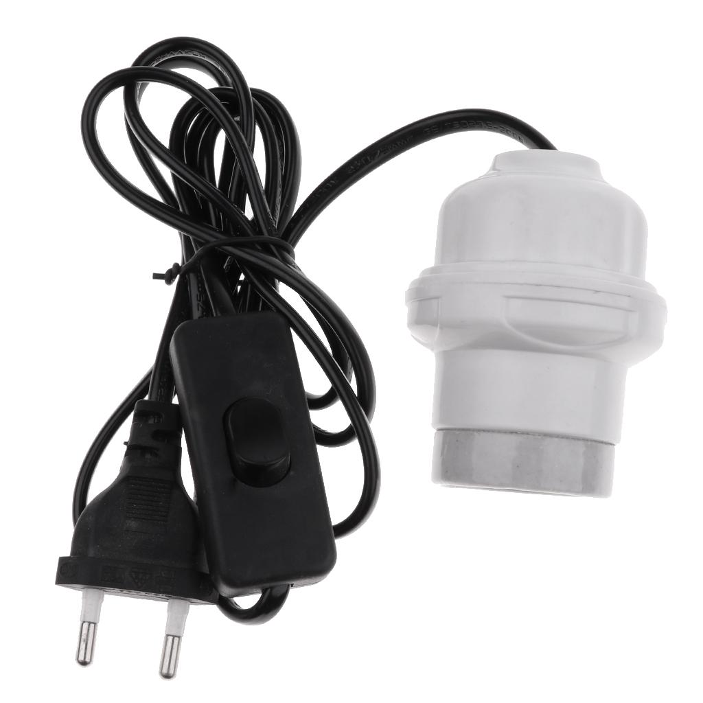 EU-plug E27 Heat Basking Lamp Holder Reptile Infrared Heater Light Socket
