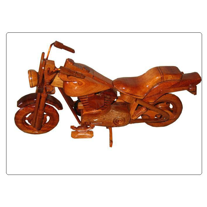 Mô hình xe motoley Davidson quà tặng mô hình,  lắp ráp sẵn 1st FURNITURE bằng gỗ tự nhiên cao cấp