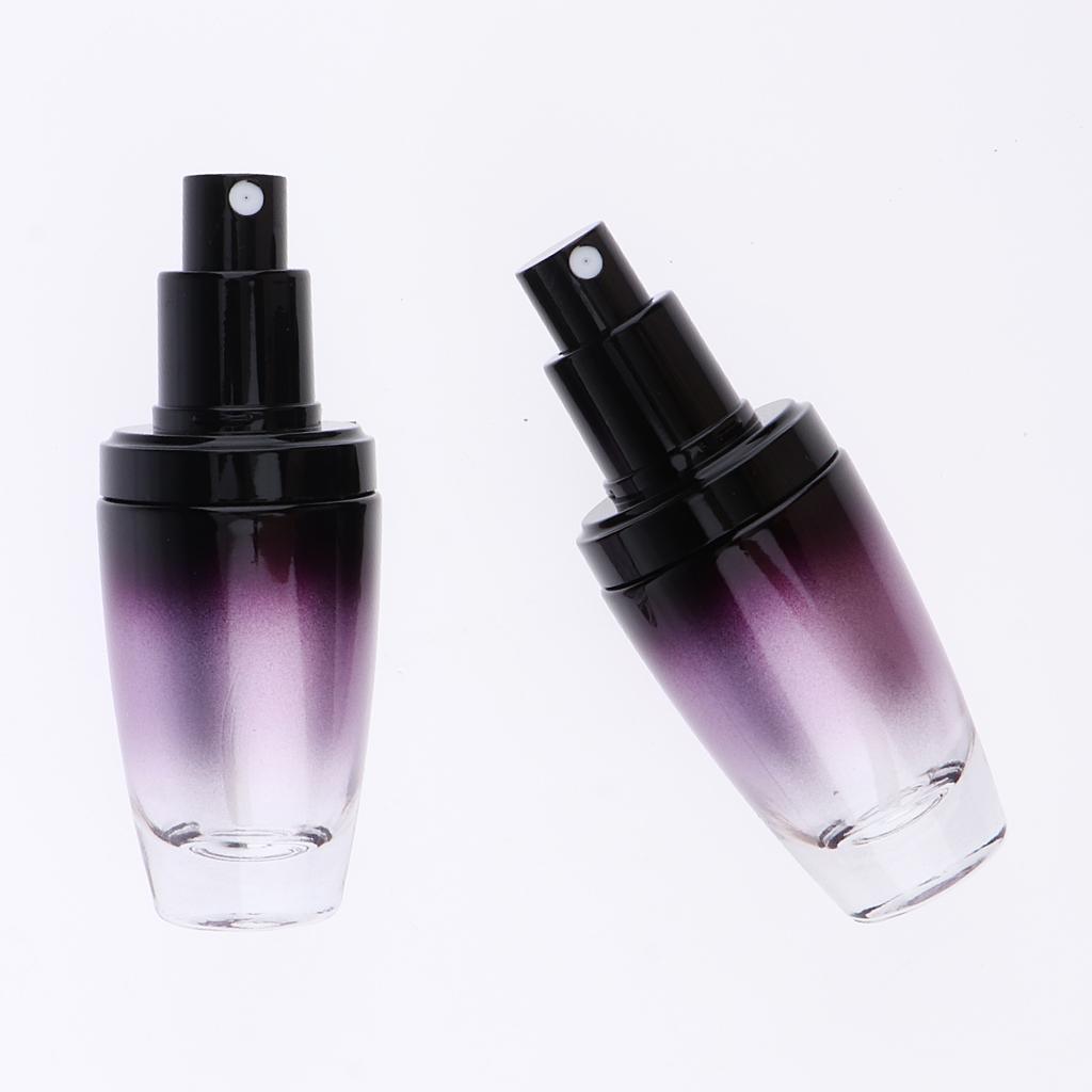 2Pcs Glass Perfume Empty Bottle Atomizer Pump Sprayer Refillable Travel