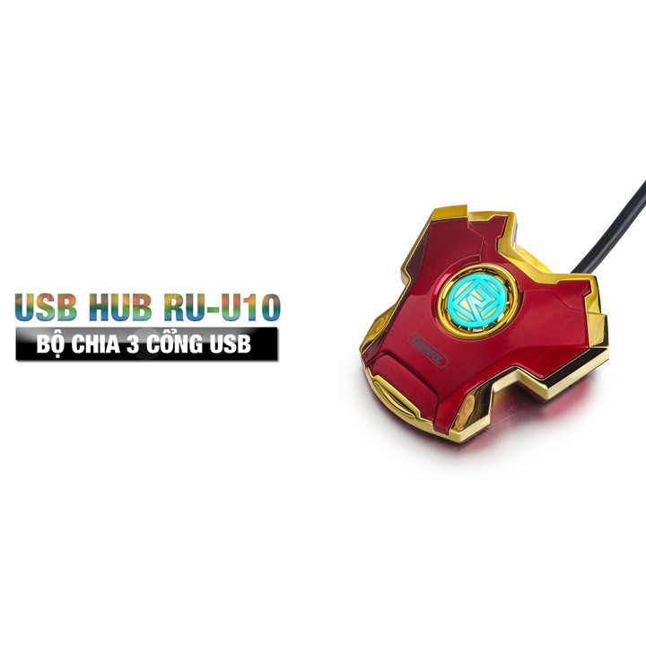Hub chia 1 ra 3 cổng USB tốc độ cao Remax RU-U10 - Hàng nhập khẩu