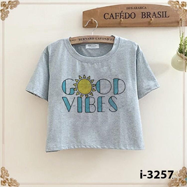 Áo Thun Nữ Croptop In Chữ GOOD VIBES ATN3257 - J.A Shop