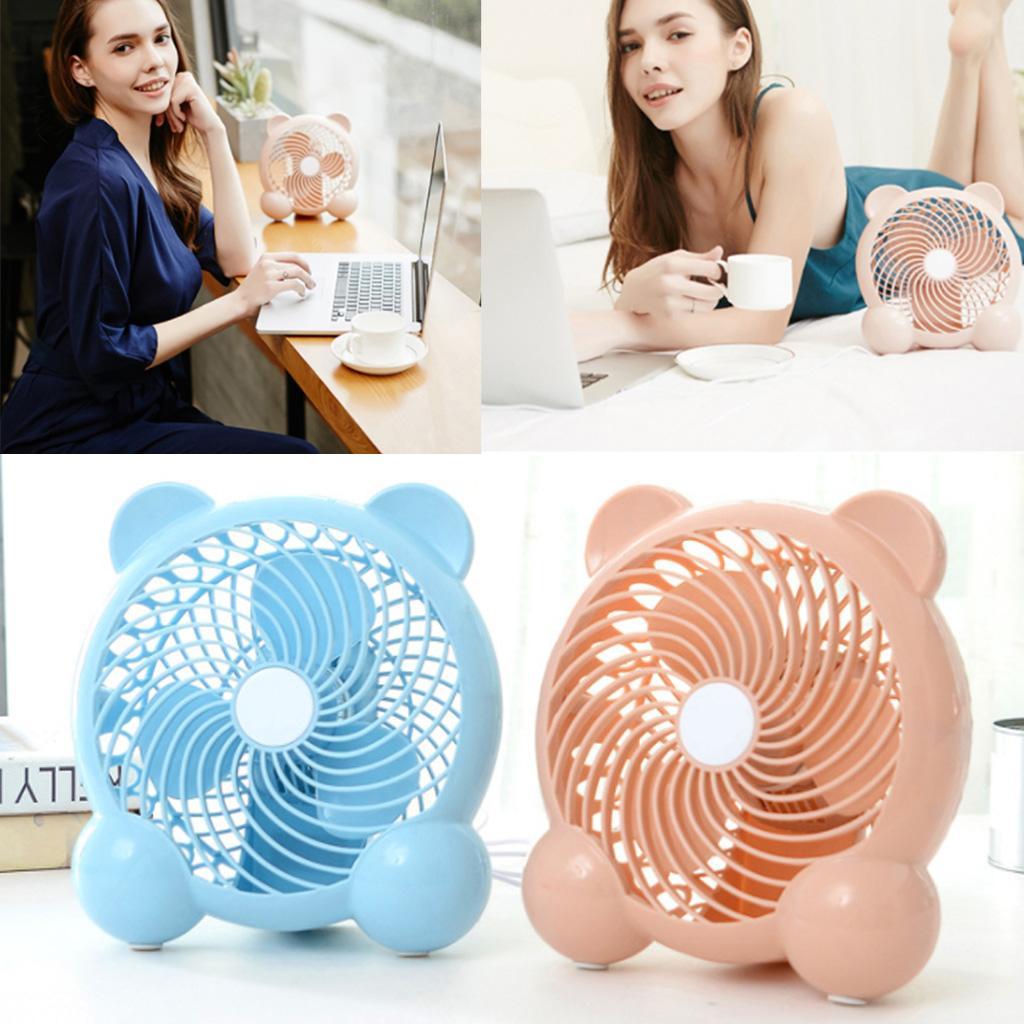 USB Fan Mini Portable Desktop Cooling Desk Quiet Fan Rechargeable