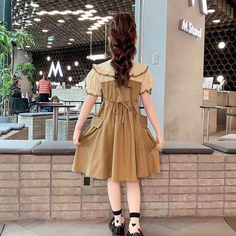 DONGSHOP HOT Váy mùa hè cho bé gái 2023 Váy công chúa thời trang cho bé gái Váy cổ búp bê mùa hè