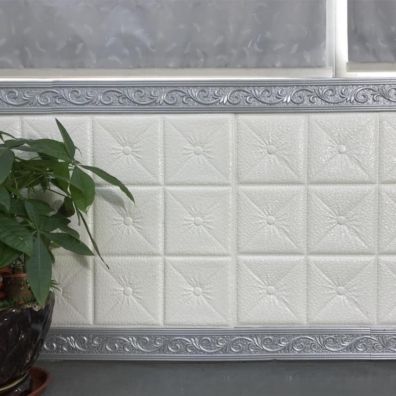 Cuộn Băng Dán Viền Tường Bằng Xốp Họa Tiết Hoa 3D Dài 2.3m Chống Thấm Nước Trang Trí Nhà Cửa