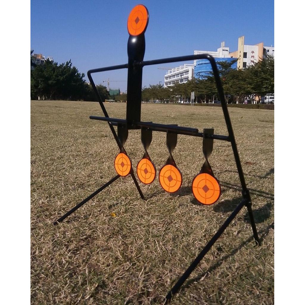 5 Targets Self Resetting Spinning Target Metal Target Stand