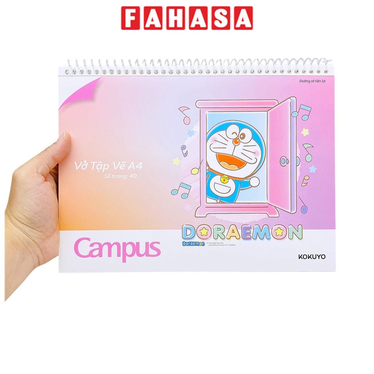 Vở Vẽ Doraemon A4 - 40 Trang 100gsm - Campus SKB-A4DOR-08