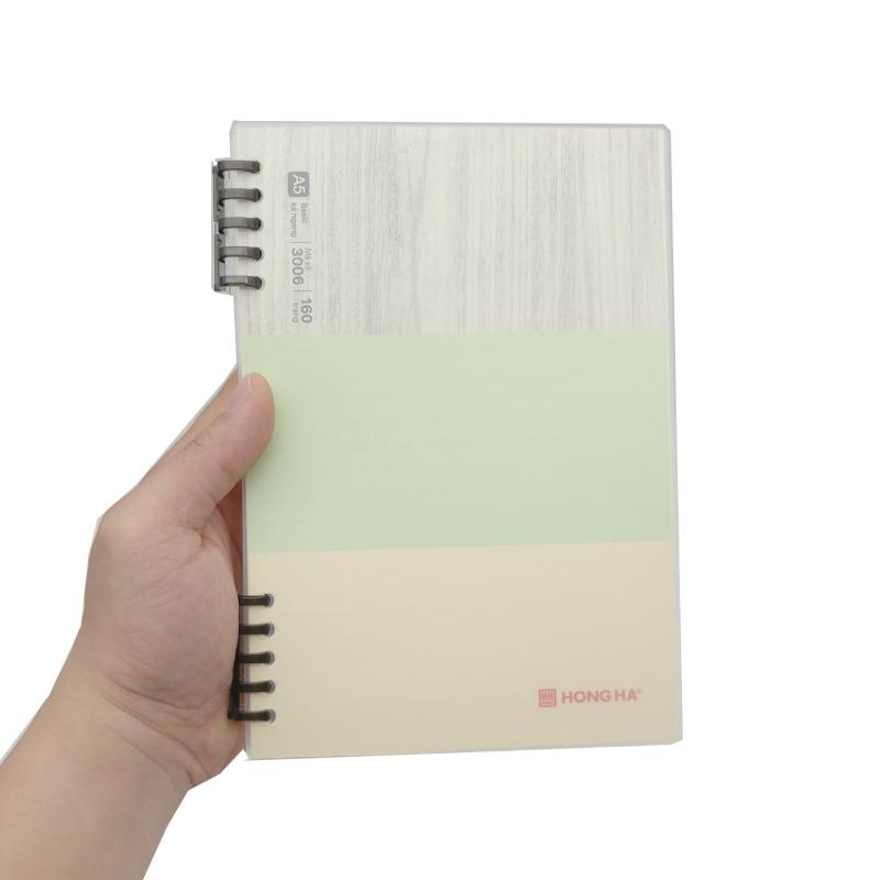 Sổ Lò Xo Bìa Nhựa Basic A5 - 160 Trang 80gsm - Hồng Hà 6744