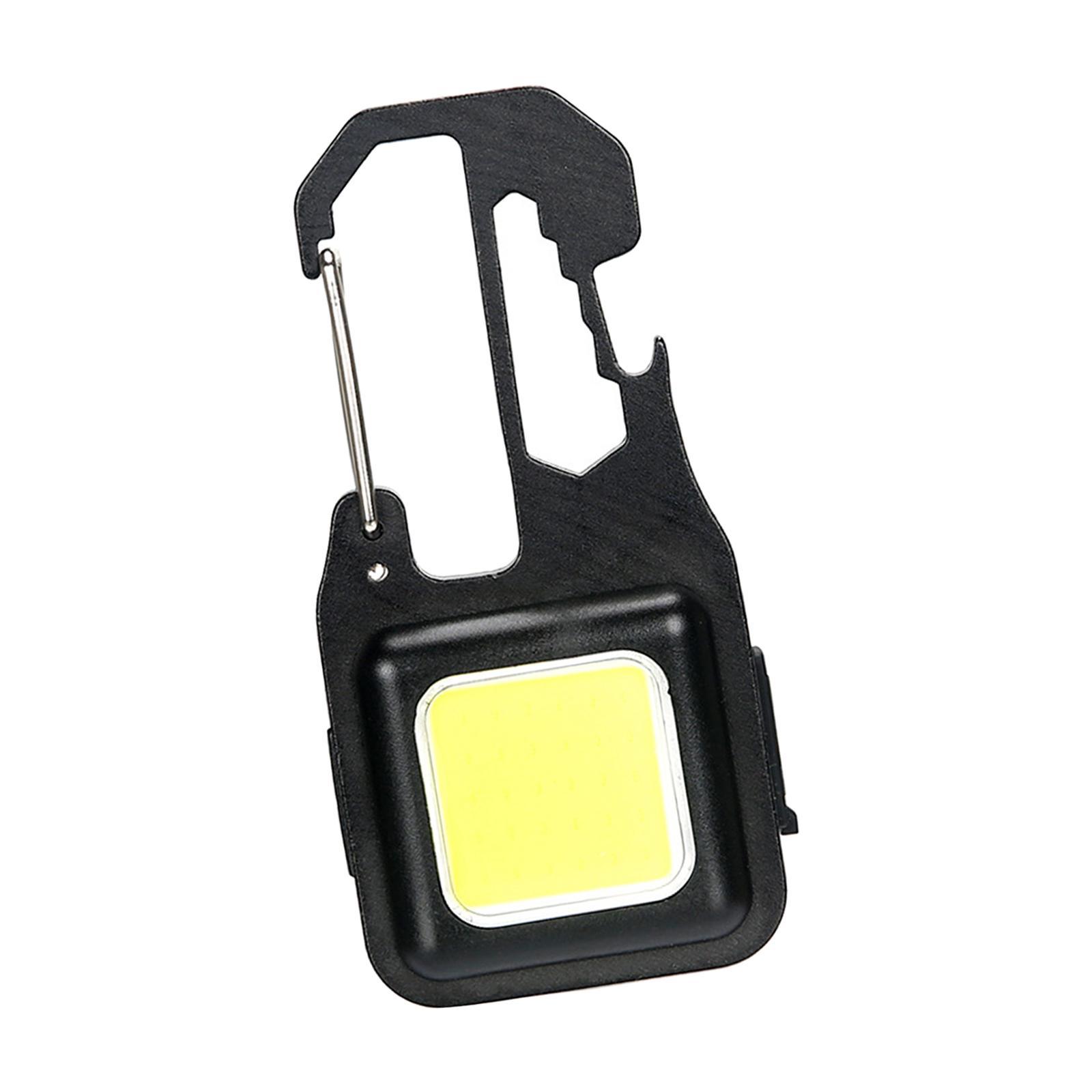 Portable COB flashlights Bottle Opener Keychain Base Camping Lamp