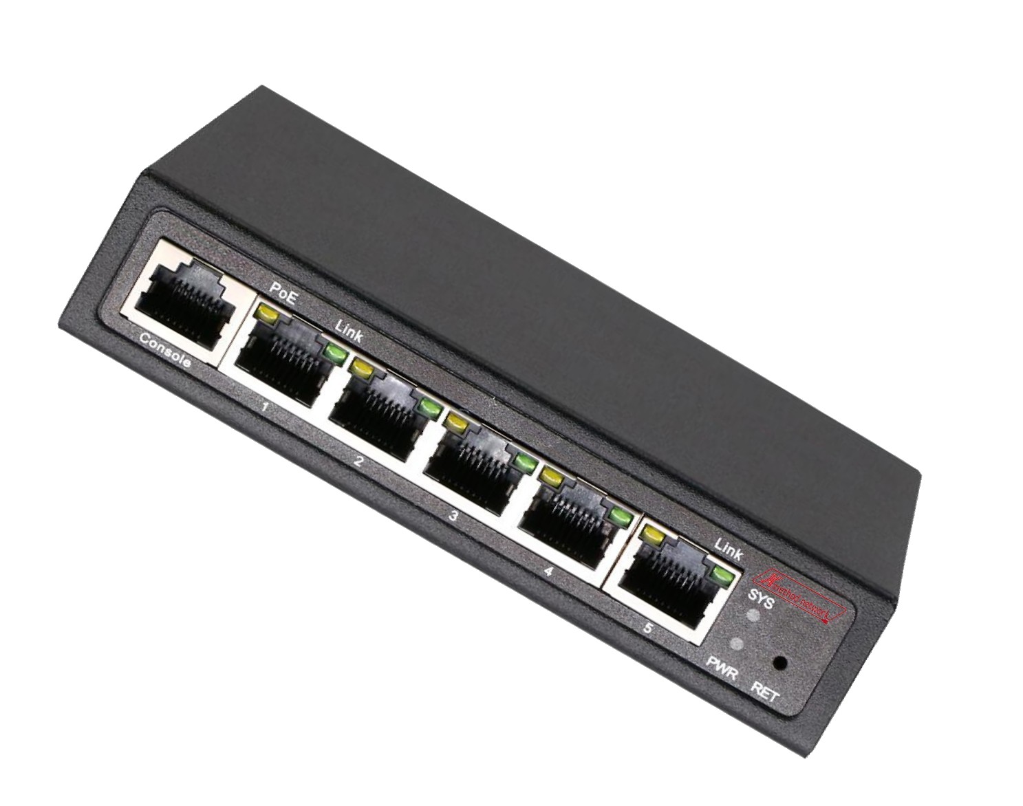 Bộ chuyển mạch 5-port managed Gigabit, 4 port PoE Switch, 60W power supply - Xmethod Network - Hàng chính hãng