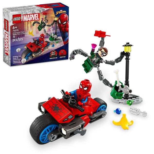 Đồ Chơi Lắp Ráp Người Nhện Đối Đầu Tiến Sĩ Ock - Motorcycle Chase: Spider-Man vs. Doc Ock - Lego Superheroes 76275 (77 Mảnh Ghép)