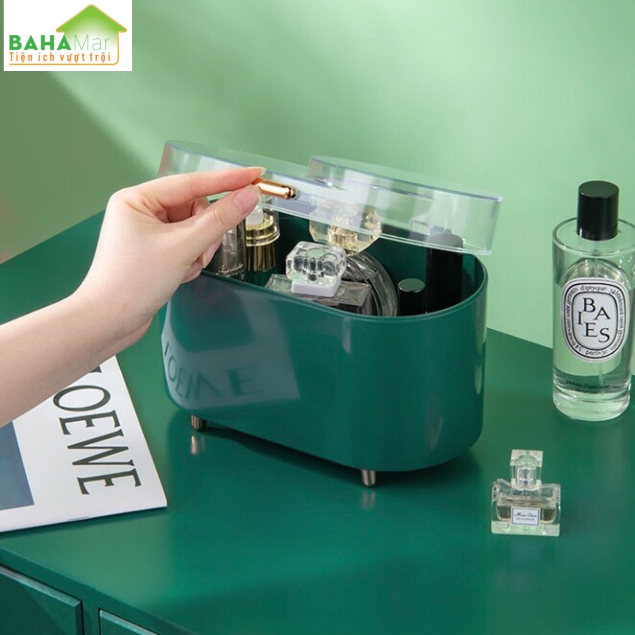HỘP ĐỰNG NƯỚC HOA ĐỂ BÀN TRANG ĐIỂM "BAHAMAR" trang nhã và gọn gàng, tránh bụi bẩn