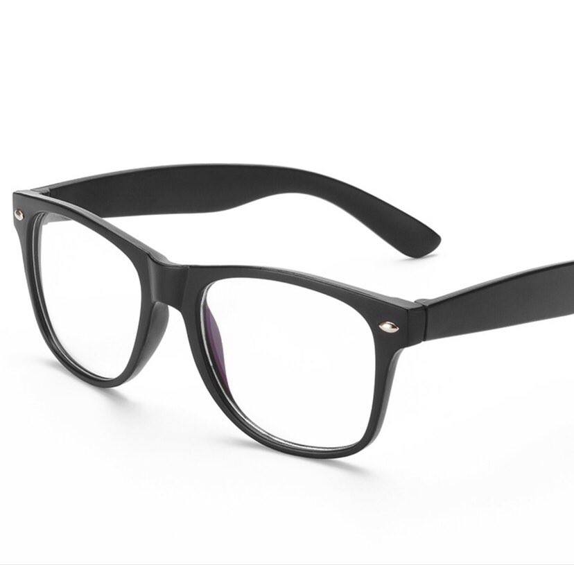 Gọng Kính Unisex Mắt Vuông Gọng Nhựa Đen Cổ Điển (Màu Đen)