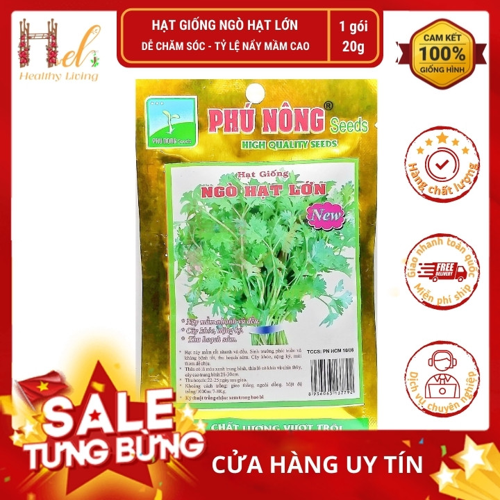 PN - Hạt Giống Ngò Rí Ngò Hạt Lớn Pháp - Trồng Rau Xanh Rau Sạch Organic Bằng Đất Sạch, Mùn Dừa Và Phân Bón Hữu Cơ