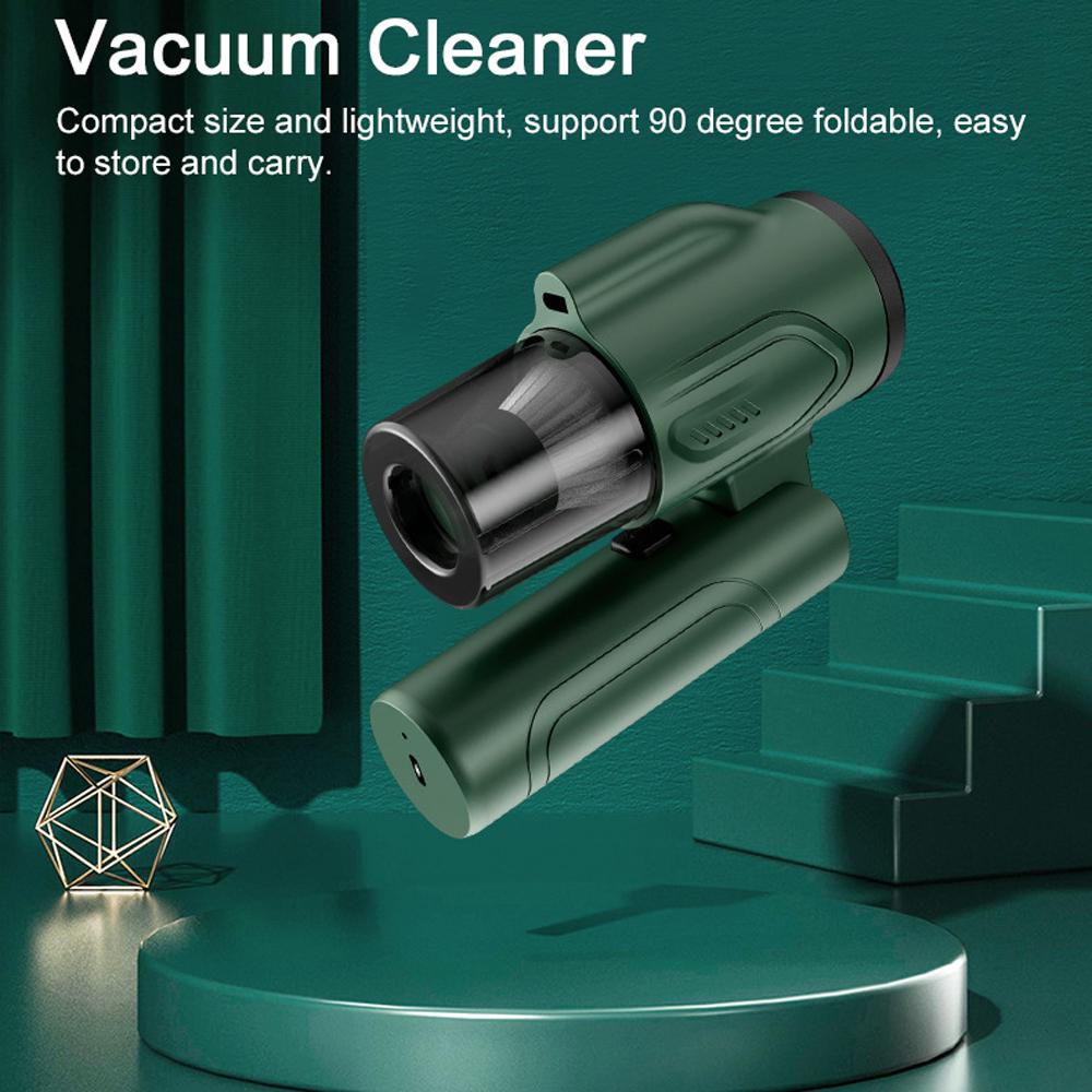 Car Cordless Vacuum Cleaner 3 in 1 Handheld Dust Buster Air Blower Multifunctional Inflator Pump Support 90° Foldable for Home Office Car Interior