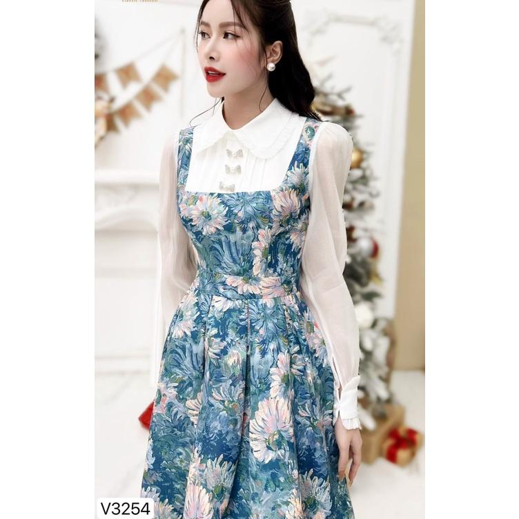 Đầm Thiết Kế Ely Dress Chất Liệu Nhung Lỳ Đính Tag Nơ Đá - Váy Ren Thiết Kế Thanh Lịch, Trẻ Trung