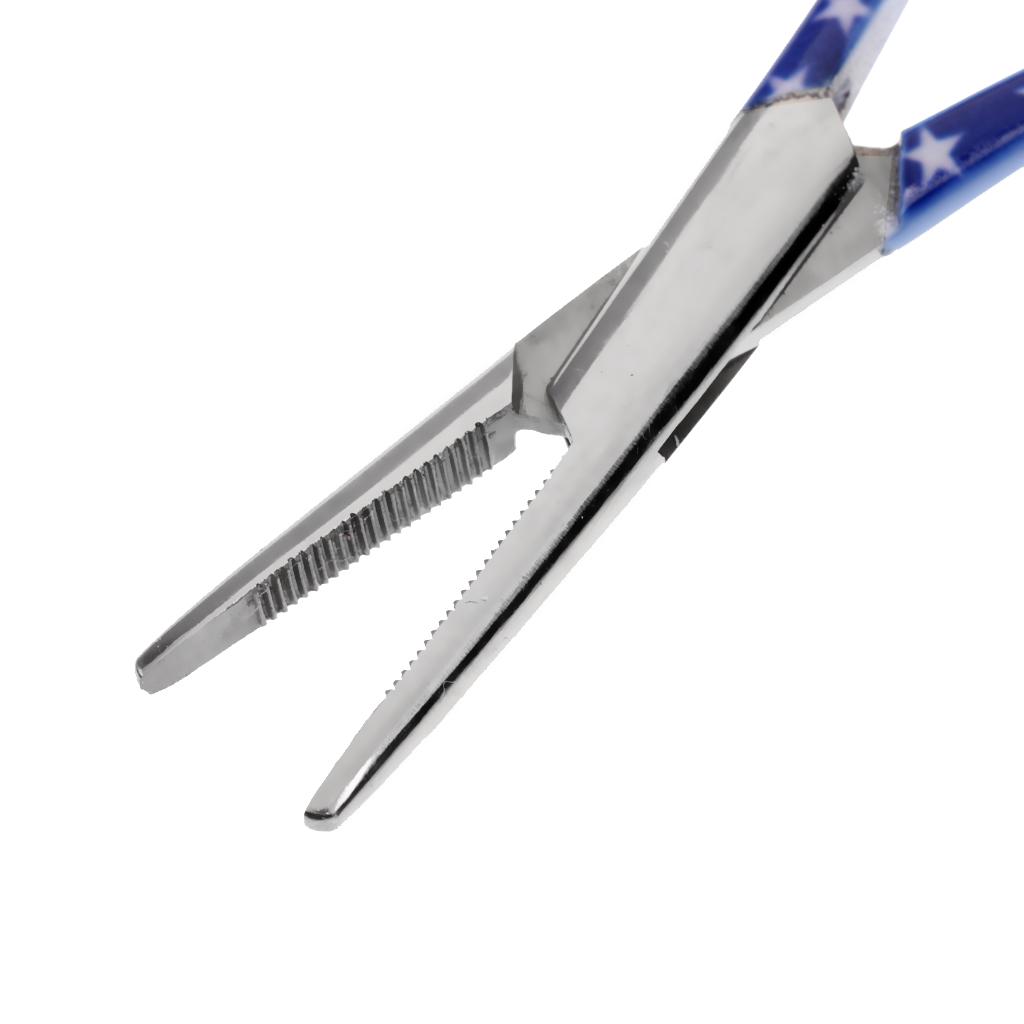 Bright Color Fly Fishing Locking Elbow Scissor Plier Hemostat Hook Remover