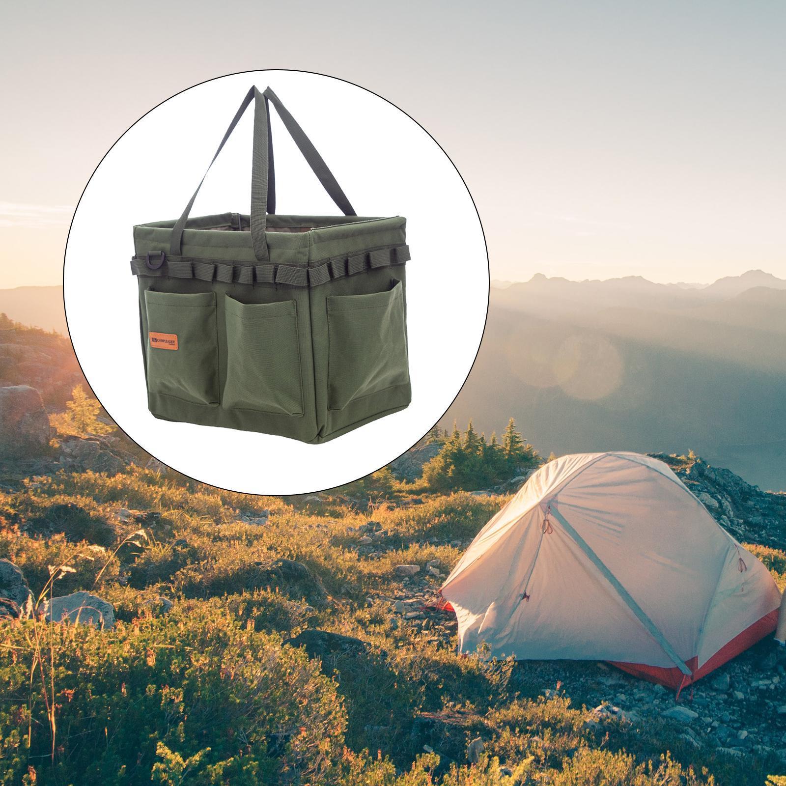 Outdoor Folding Storage Box Camping Tool Bag Green