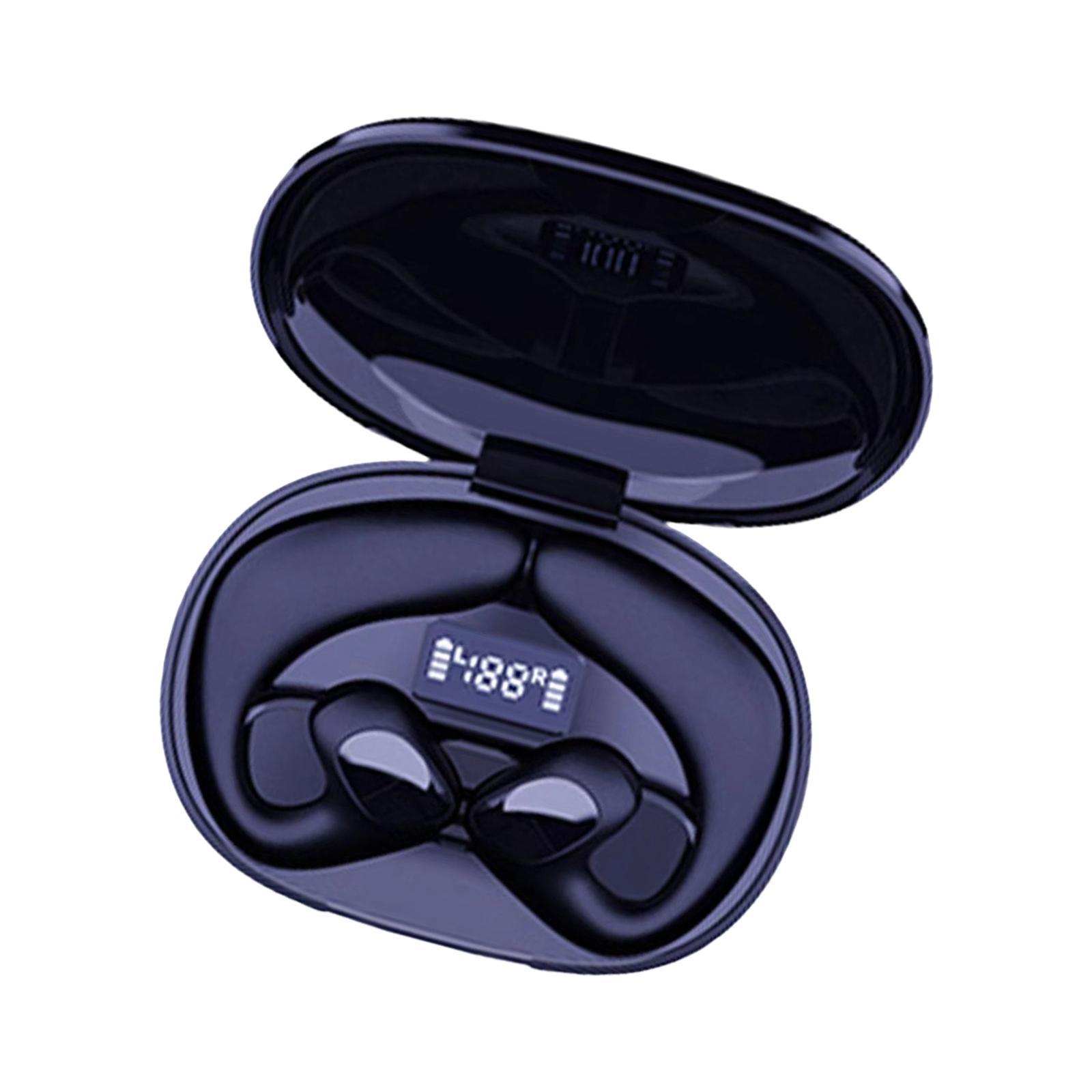 Air Conduction Bluetooth 5.1 Earbuds Ear Hook Headsets 9D Stereo with Charging Case Wireless Earphones for Running Workouts Business Driving