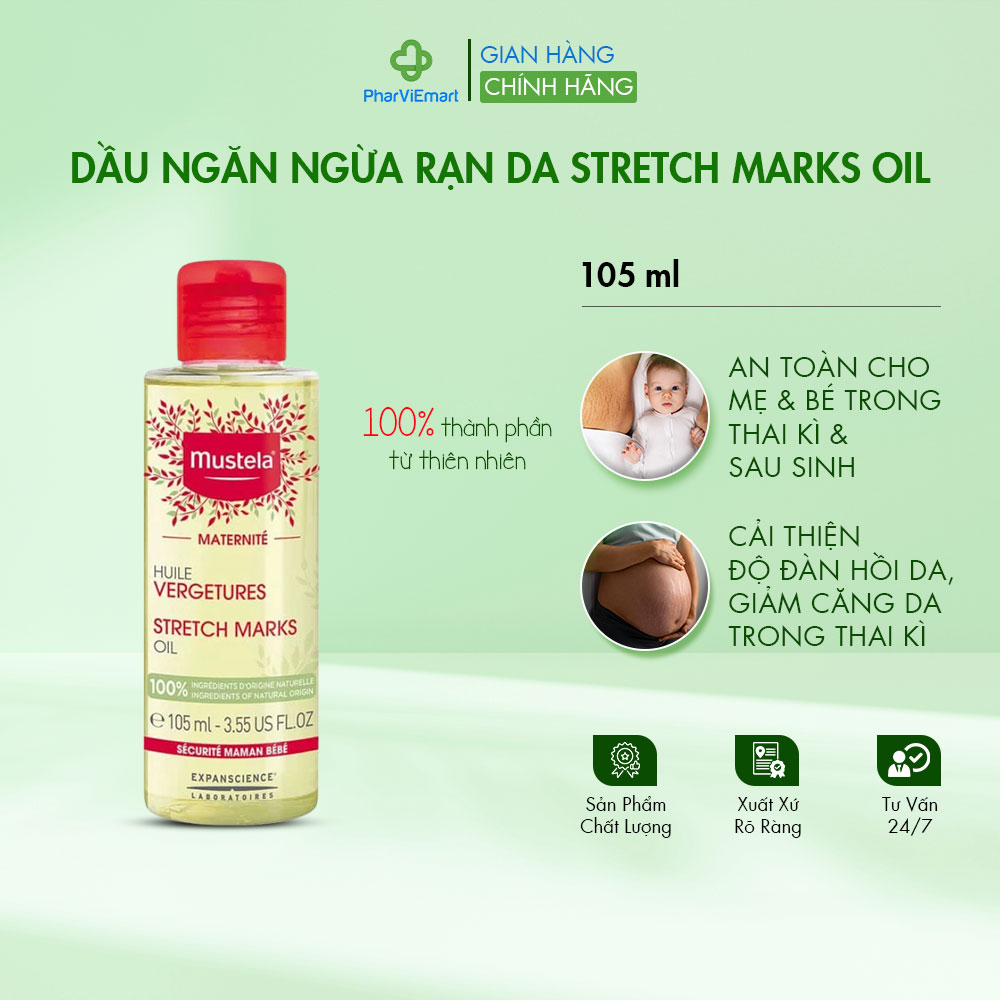 Ngăn Ngừa, Làm Mờ Rạn Da Ở Mẹ Bầu MUSTELA Phù Hợp Cho Mọi Làn Da, An Toàn Cho Mẹ và Bé