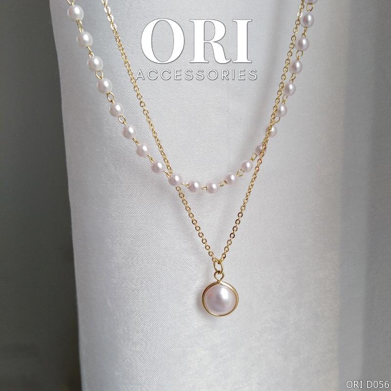 Dây chuyền nữ Chocker ngọc trai nhân tạo Alma thời trang sang trọng ORI ACCESSORIES D056